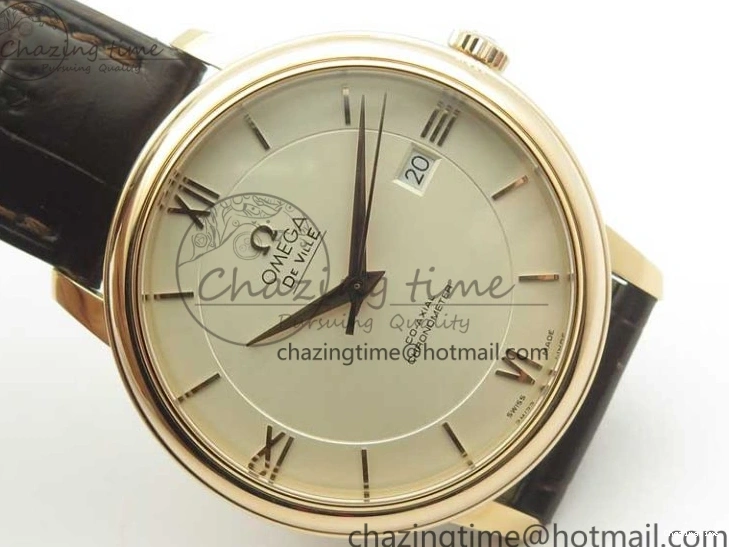 0119 Practical De Ville RG MKF 1:1 Best Edition Silver Dial RG Markers on Brown Leather Strap MIYOTA 9015 V 8049